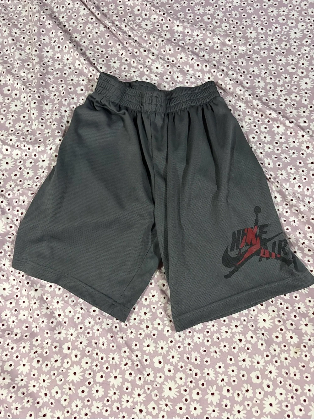 Nike Kids Black & Red Logo Athletic Shorts